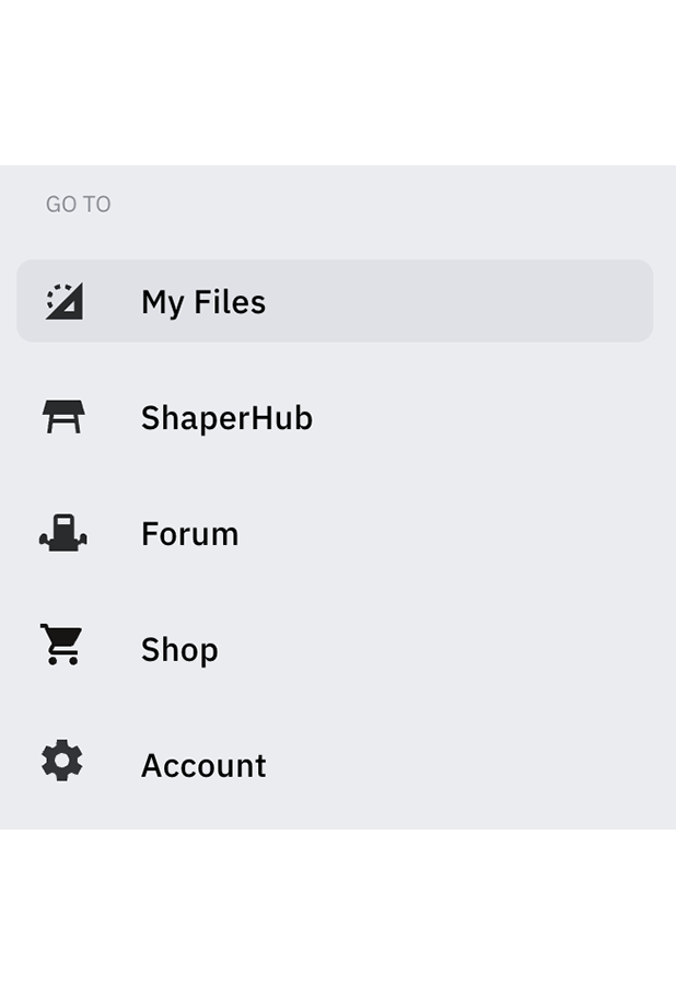 Viewing the Files in your Shaper Account